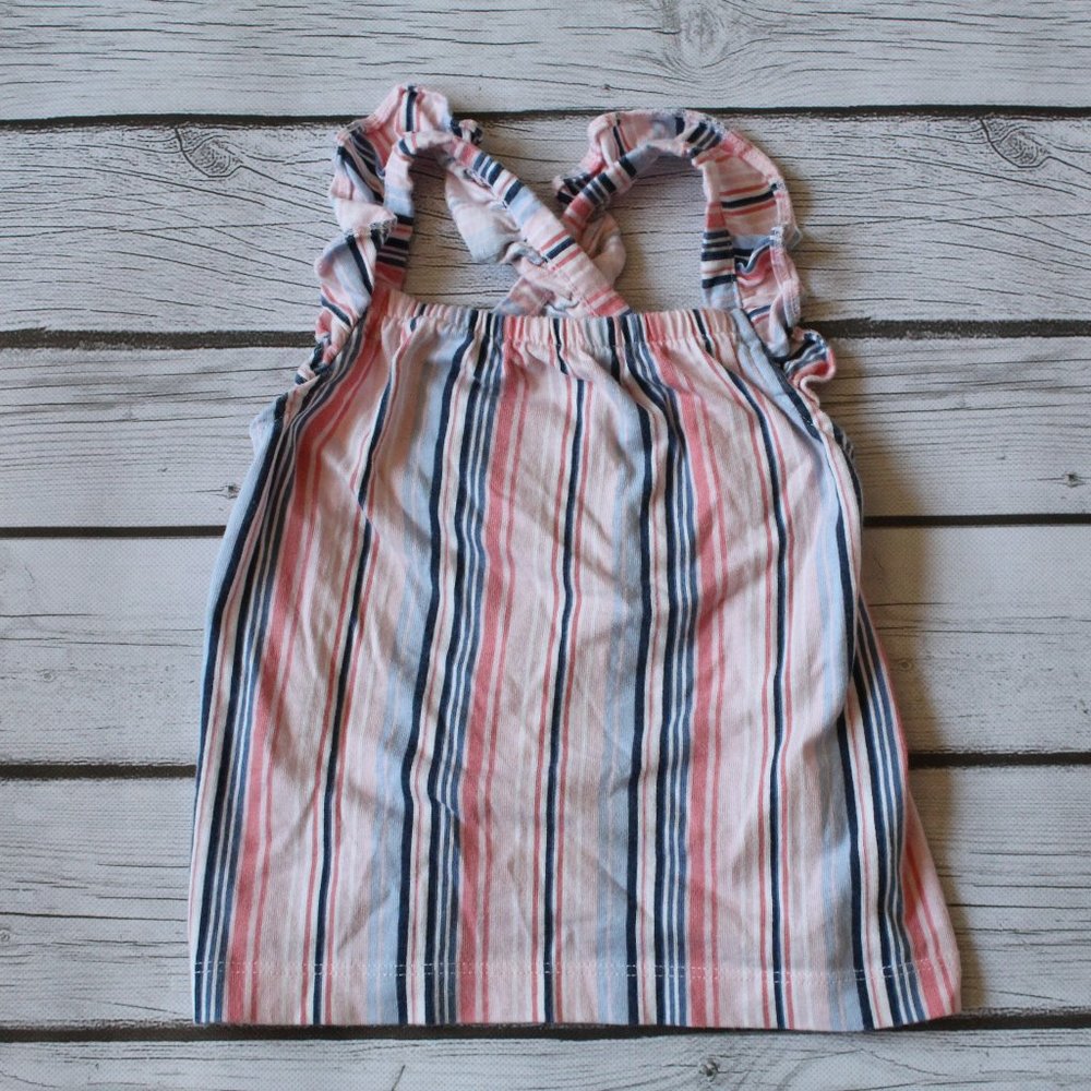 Striped Cross Strap Tank Top
